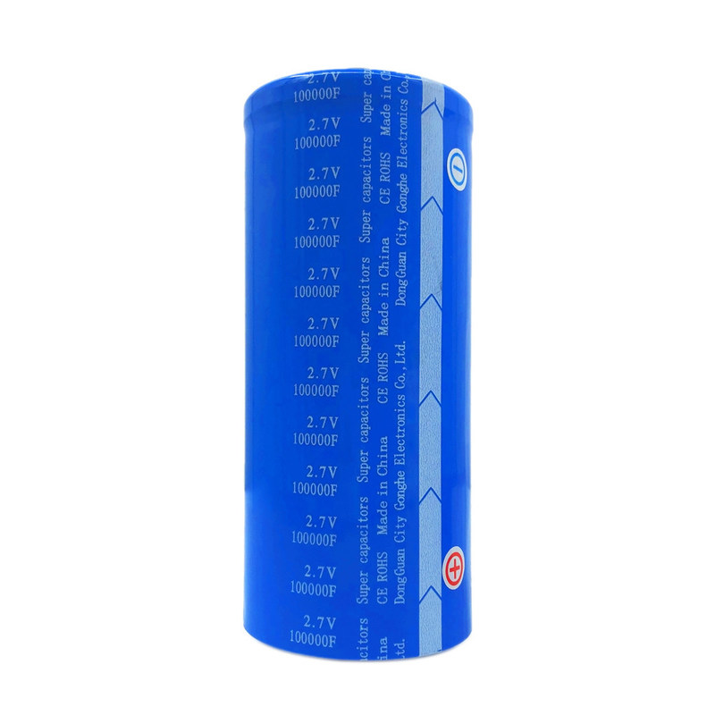 2.7V100000F Super Capacitor Battery Rechargeable Cylindrical Type