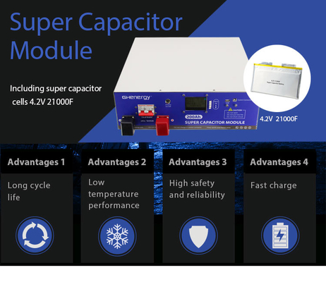 BMS Multipurpose 48V Ultracapacitor Module , 100ah Graphene Supercap Module