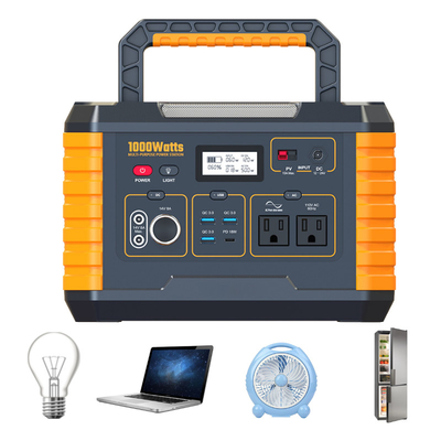110V 1000W AC Portable Solar Power Station With MPPT Controller