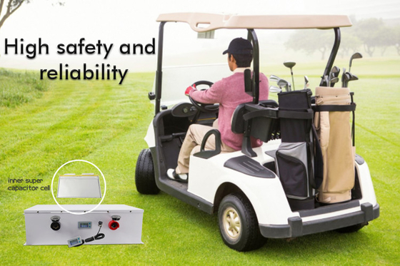 Renewable 100ah Lipo Golf Cart Batteries , 48V Electric Golf Trolley Lithium Battery