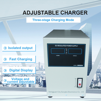 40Ah Practical Car Battery Chargers Sustainable 220V 380V White Color