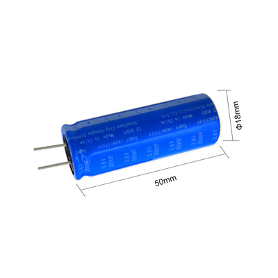 Double Electric Radial Layer Farad Capacitors Battery 3.6v 2000f