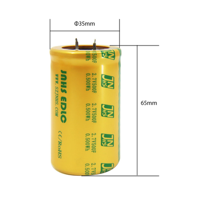 Snap In Supercapacitor Cell , 2.7 Volt 500 Farad Replace Batteries