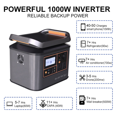 500W 1000W Portable Solar Power Station Practical For Camping