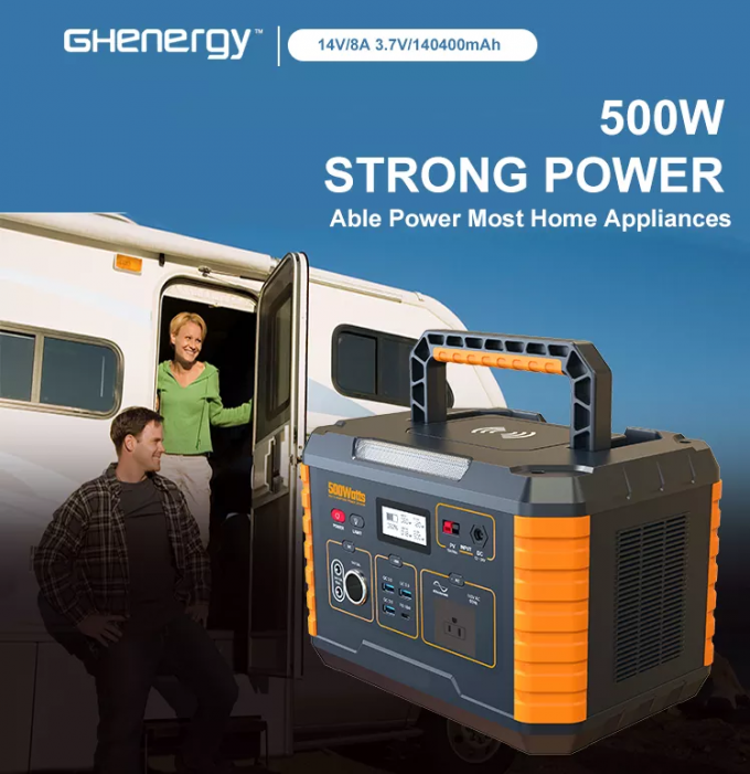 LiFePO4 MPPT Portable Solar Power Station , 3.7V Outdoor Mobile Power